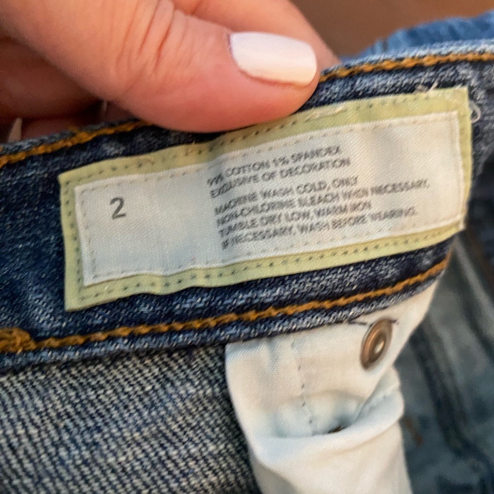 LOFT Ann Taylor Curvy Cropped Jeans Dark Wash‎ Denim Womens Size 2 - Picture 2 of 8